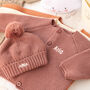 Personalised Blush Pink Luxury Cotton Baby Cardigan, thumbnail 8 of 12