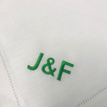 Personalised Cotton Or Linen Napkin, 4 of 9