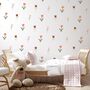Mini Fabric Stemmed Flower Wall Sticker Set, thumbnail 1 of 4
