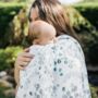 Eucalyptus Bamboo Organic Cotton Muslin Swaddle Blanket, thumbnail 1 of 6