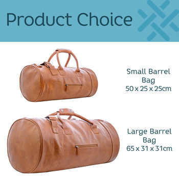 Personalised Faux Leather Barrel Weekend Bag, 4 of 12