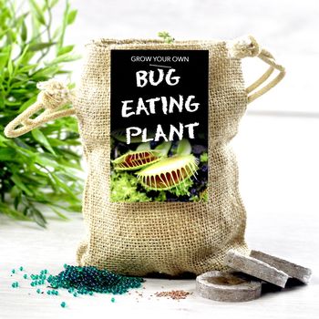 Bug Eating Plant Jute Bag Grow Set, 7 of 7