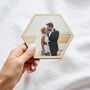 Personalised Photo Wooden Hexagon Wall Art Set, thumbnail 4 of 5