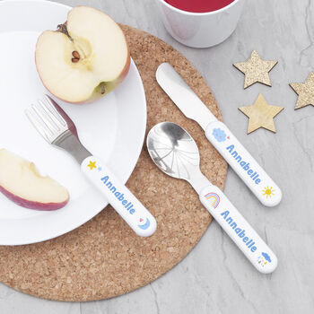 Personalised Kids Metal Cutlery Set, 5 of 12