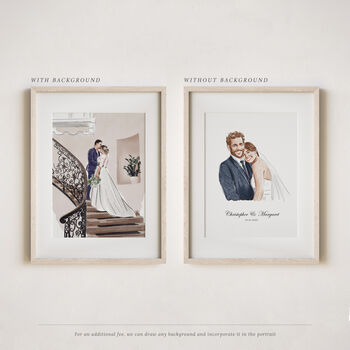 Personalised Wedding Gift – Hand Drawn Anniversary Portrait, 4 of 9