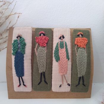 Hand Embroidered French Barrette, 9 of 9