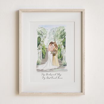 Personalised Bridesmaid Proposal Gift – Hand Drawn Watercolour Portrait Keepsake, 8 of 12