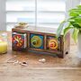Hand Painted Multicoloured Ceramic Three Drawer Chest, thumbnail 5 of 8