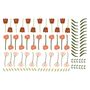 Mini Fabric Stemmed Flower Wall Sticker Set, thumbnail 2 of 4