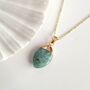Apatite Blue Oval Gemstone Necklace, thumbnail 1 of 4