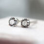 Grey Diamond Stud Earrings In Silver Or Gold, thumbnail 7 of 12