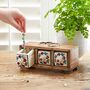 Hand Painted White Floral Ceramic Three Drawer Chest, thumbnail 5 of 8