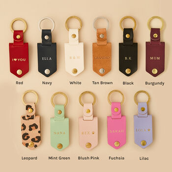 Personalised Leather Photo Keyring Gift For Her, 8 of 9