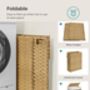 Slim Rattan Laundry Basket With Lid And Liners, thumbnail 3 of 6