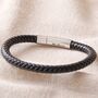 Men's Personalised Vegan Leather Bracelet, thumbnail 5 of 12