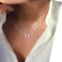 Sterling Silver Link Circle Necklace, thumbnail 2 of 9