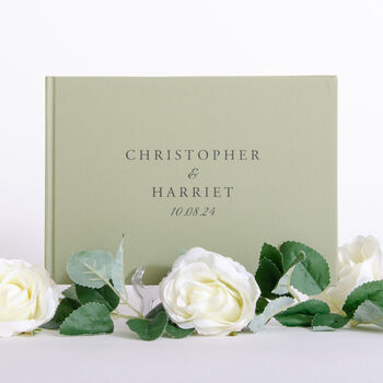 Personalised Wedding Linen Guest Book, 10 of 12