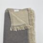 Puglia Cotton And Linen Modern, Double Sided Blanket Mussel Grey, thumbnail 11 of 12