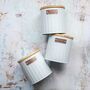 Tea, Coffee And Sugar Caddy Set Sea Green Or Ocean Blue, thumbnail 1 of 4