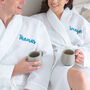Personalised Shawl Collar Waffle Dressing Gown, thumbnail 4 of 12