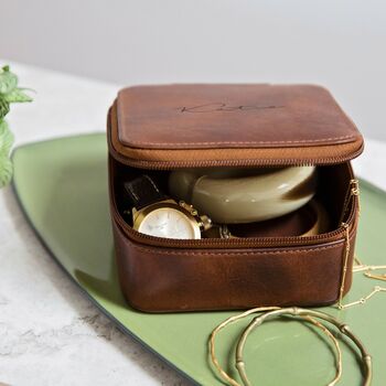 Personalised Leather Jewellery Case For Daddy, 9 of 9