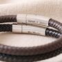 Men's Personalised Vegan Leather Bracelet, thumbnail 2 of 12