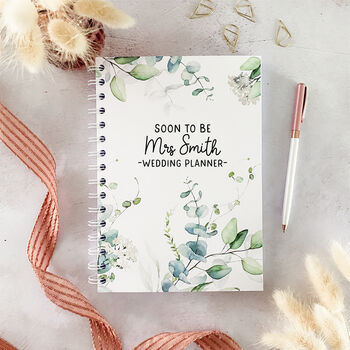 Personalised Eucalyptus Wedding Planner Engagement Gift, 11 of 11