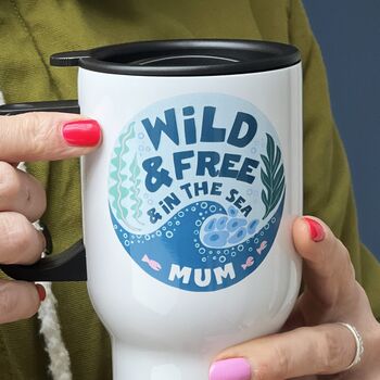 Wild And Free Sea Swimming Travel Mug, 4 of 6