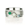 Pure Soul Green Onyx, Opal And Blue Topaz Spinning Ring, thumbnail 4 of 10