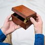 Monogram Leather Cufflink Box, Christening Gift, thumbnail 9 of 12