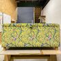 Large Ottoman In Emma J Shipley Rousseau Lime Velvet, thumbnail 2 of 4