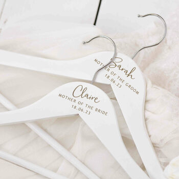 Personalised Wooden Bridal Wedding Day Hanger, 3 of 7