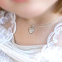 Mini Sterling Silver Heart St Christopher Necklace, thumbnail 1 of 3