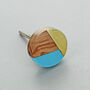 G Decor Three Tone Wood, Resin And Brass Accent Knob, Cabinet Handle, thumbnail 3 of 6
