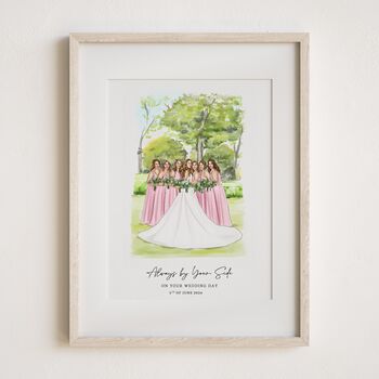 Personalised Bridesmaid Proposal Gift – Hand Drawn Watercolour Portrait Keepsake, 11 of 12