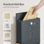 Post Box With Rotating Lid And Locking Mechanism, thumbnail 7 of 12