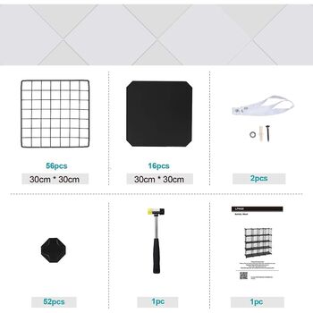 16 Cube Metal Storage Organiser Modular Shelving Grids, 9 of 10