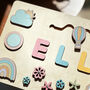 Personalised Wooden Name Puzzle – Pastel Play Edition, thumbnail 9 of 12