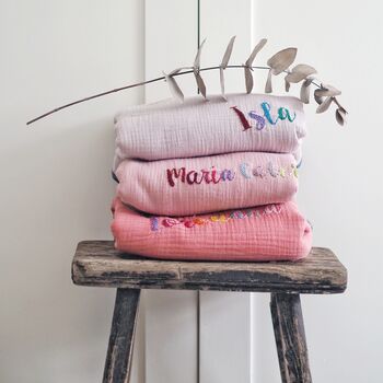 Personalised Muslin Blanket, 2 of 12