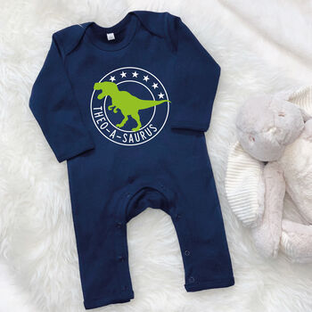 Personalised Dinosaur Babygrow, 4 of 7