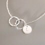 Two Linked Circles Sterling Silver Bracelet, thumbnail 3 of 9
