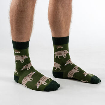 Bamboo Socks | Wild Boar Socks | Animal Socks | Eco, 2 of 4