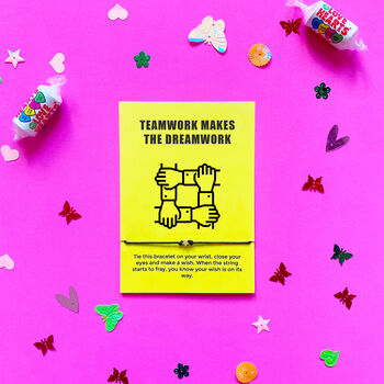 Teamwork Makes The Dreamwork Card With Bracelet, 2 of 6