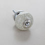 Cream Crackle Cupboard Door Knob Drawer Handle, thumbnail 1 of 3