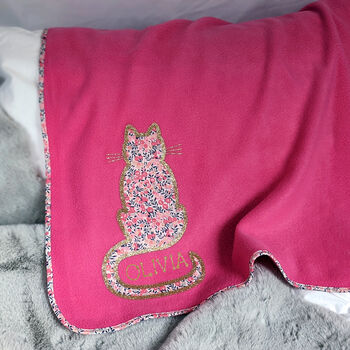 Liberty Rabbit Personalised New Baby Blanket Gift, 10 of 10