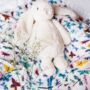 Butterfly Bamboo Organic Cotton Muslin Swaddle Blanket, thumbnail 4 of 6
