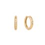 10k Solid Gold Diamond Celestial Hoop Earrings, thumbnail 1 of 6