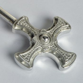 Christening Gifts Medieval Cross Pewter Spoon, 3 of 9