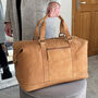 Genuine Leather Holdall, Travel Bag, Gym Bag, thumbnail 5 of 5