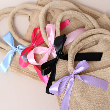 Personalised Mini Jute Bag For Bridesmaids And Flower Girls, 6 of 6